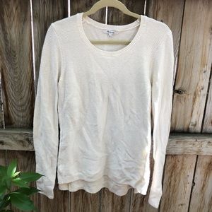 Madewell white cream sweater pullover size L